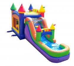 Mega Colorful Bounce and Waterslide Combo