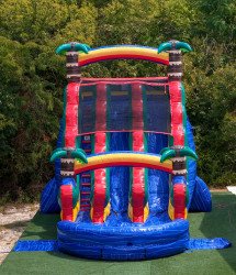 20 FT Blue Paradise Dual Lane Slide - Dry