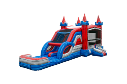 Dual Lane Castle Tower Waterslide Combo
