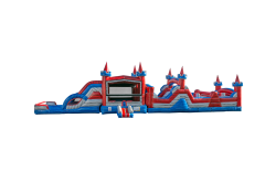 63FT Castle Tower Waterslide Obstacle Course